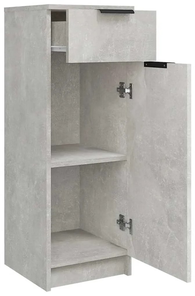 vidaXL Ντουλάπι Μπάνιου Γκρι Σκυροδέματος 32x34x90 εκ. Επεξεργ. Ξύλο