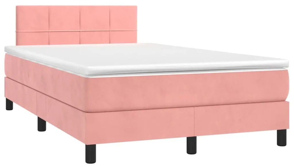 ΚΡΕΒΑΤΙ BOXSPRING ΜΕ ΣΤΡΩΜΑ ΡΟΖ 120X190 ΕΚ. ΒΕΛΟΥΔΙΝΟ 3269842