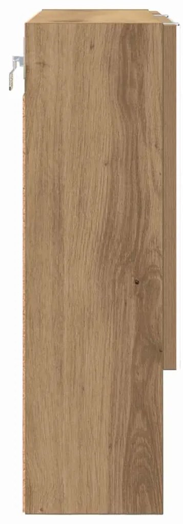 vidaXL Ντουλάπα Καθρέφτη με ράφι με πόρτα artisan δρυς 59 x 17 x 55 cm