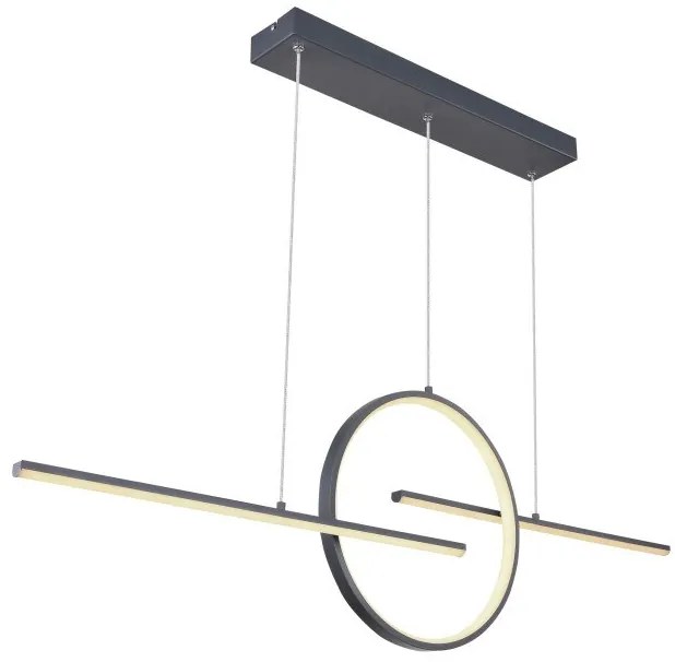 Κρεμαστό Φωτιστικό Οροφής LED 50W Ανθρακί 3CCT Dimmable Barral 46-67121-50G Globo Lighting 46-67121-50G