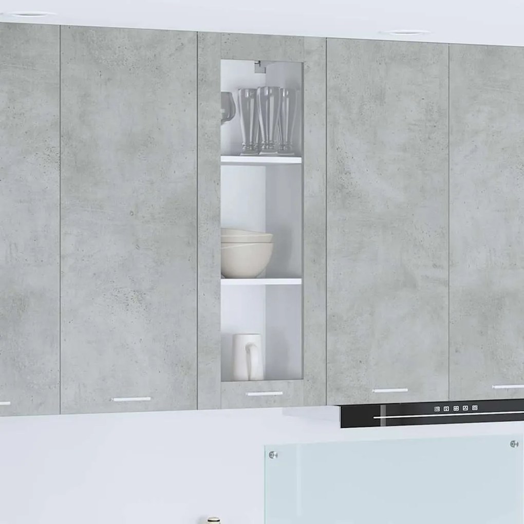 vidaXL Κρεμαστό ντουλάπι με πόρτα Σκυρόδεμα Γκρι 40 x 31 x 100 εκ.