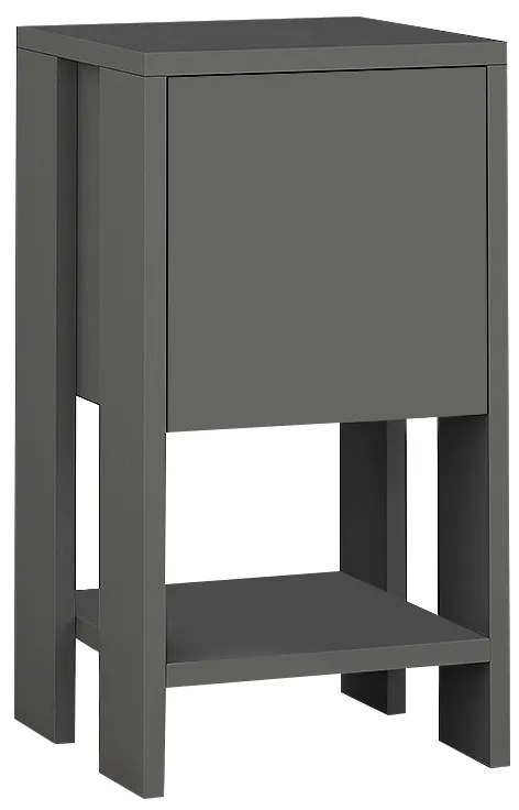 Κομοδίνο Ema Megapap χρώμα ανθρακί 30x30x55εκ.