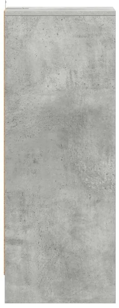 vidaXL Παπουτσοθήκη Γκρι Σκυροδέματος 31,5x35x90 εκ. από Επεξ. Ξύλο