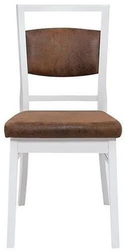 Καρέκλα Boston BP115, Άσπρο, Ακακία, 90x43x57cm, 7 kg, Οικολογικό δέρμα, Ξύλινα | Epipla1.gr