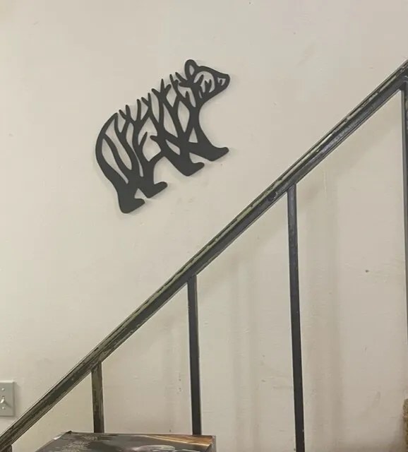 Intra απο ξύλο plywood 3mm-4mm πάχος - Bear Wall Art Δίασταση 30x30 cm Intraeaxys-zo9ylpx7