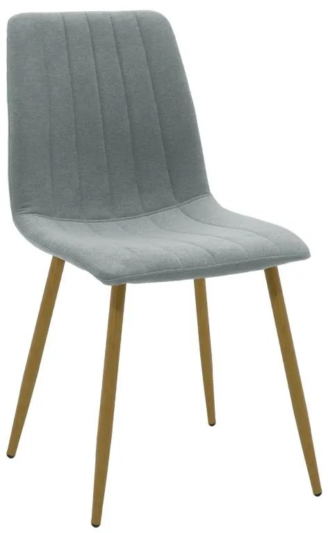 Καρέκλα Noor μπλε ύφασμα-πόδι φυσικό μέταλλο 44x55x86εκ 44x55x86 εκ.