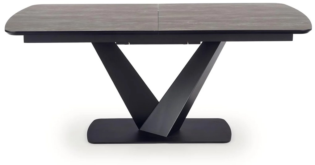 VINSTON extension table, color: top - dark grey / black, legs - black DIOMMI V-CH-VINSTON-ST