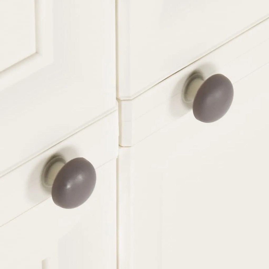 vidaXL Πλαστικό Ντουλάπι Angora Λευκό 79 x 43 x 125εκ. με Σχέδιο Ξύλου