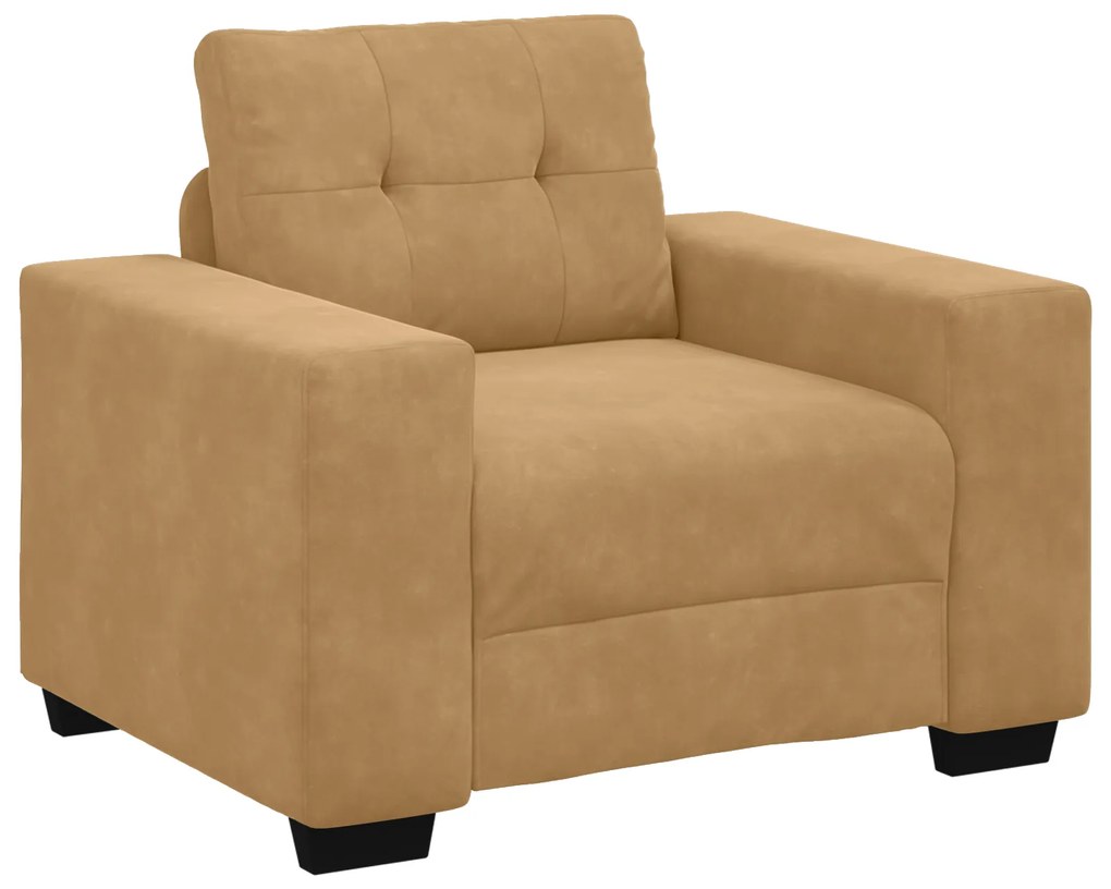 vidaXL Σετ Καναπέ με μαξιλάρι 3 pcs Καφέ 221 x 78 x 80 εκ Βελούδο