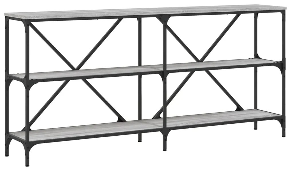 vidaXL Τραπέζι Κονσόλα Γκρι Sonoma 160x30x75 εκ. Επεξ. Ξύλο/Σίδηρος