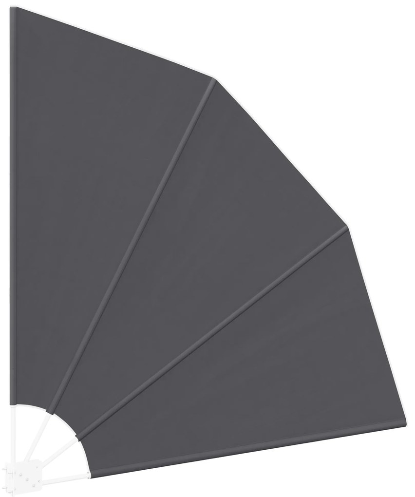 vidaXL Αδιάφανο σκίαστρο μπαλκονιού Μαύρο 140 x 140 cm ύφασμα