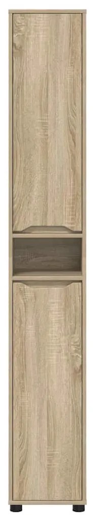 vidaXL Ντουλάπι Μπάνιου με ράφι Δρύς Sonoma 30,5 x 30 x 195 εκ