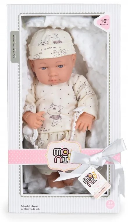 Κούκλα μωρού με πιπίλα Moni 41cm 8529 3800146265748