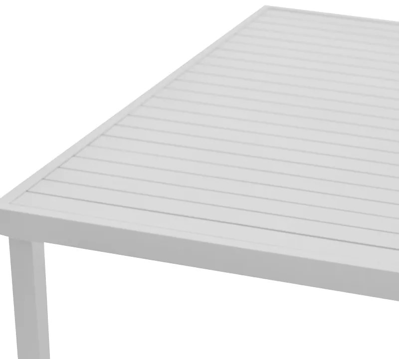 Τραπέζι Kliton pakoworld αλουμινίου λευκό 150x80x74εκ (1 τεμάχια)