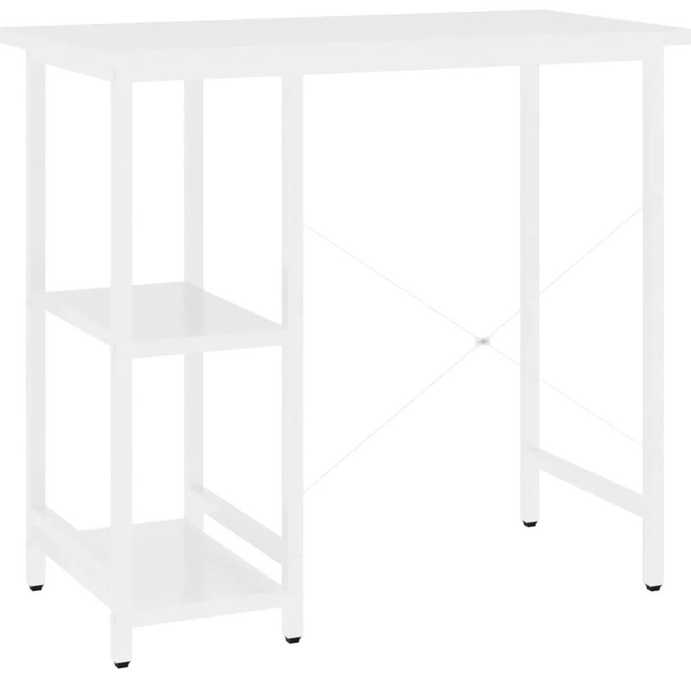 vidaXL Γραφείο Υπολογιστή Λευκό 80 x 40 x 72 εκ. από MDF και Μέταλλο