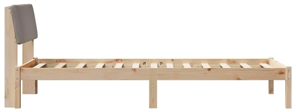 vidaXL Σκελετός Κρεβατιού Καφέ και ταμπά 90 x 200 cm Μασίφ ξύλο πεύκου