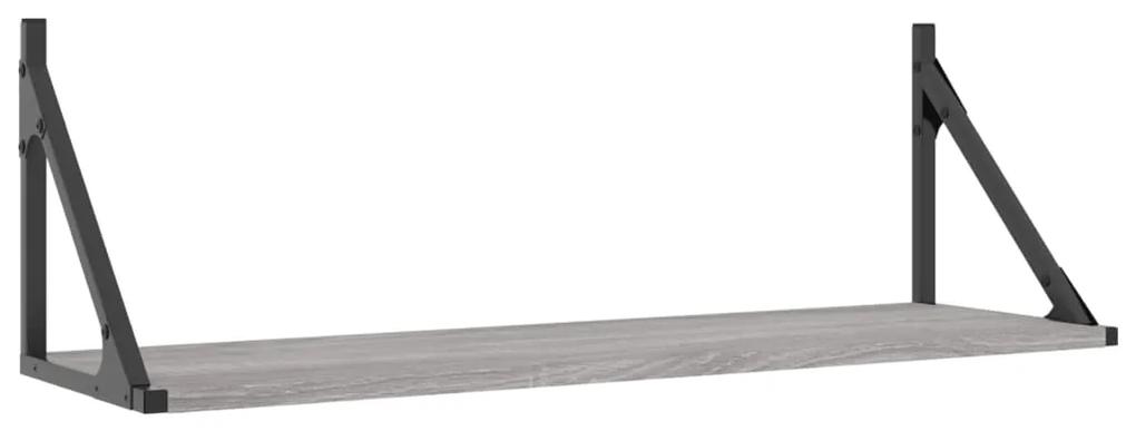 vidaXL Ραφιέρες Τοίχου 2 τεμ. Γκρι Sonoma 80x25x25,5 εκ. Επεξ. Ξύλο
