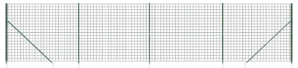 vidaXL Συρματόπλεγμα Περίφραξης Πράσινο 2,2 x 10 μ. με Καρφωτές Βάσεις