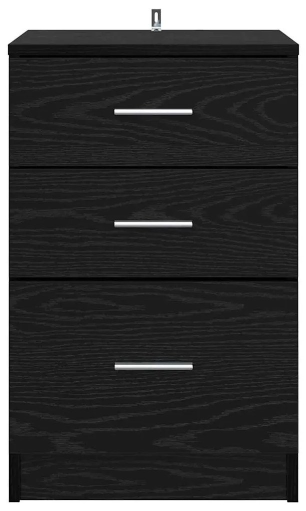 vidaXL Κομοδίνο Μαύρη Οξυά 40 x 40 x 63 εκ. Επεξεργασμένο ξύλο