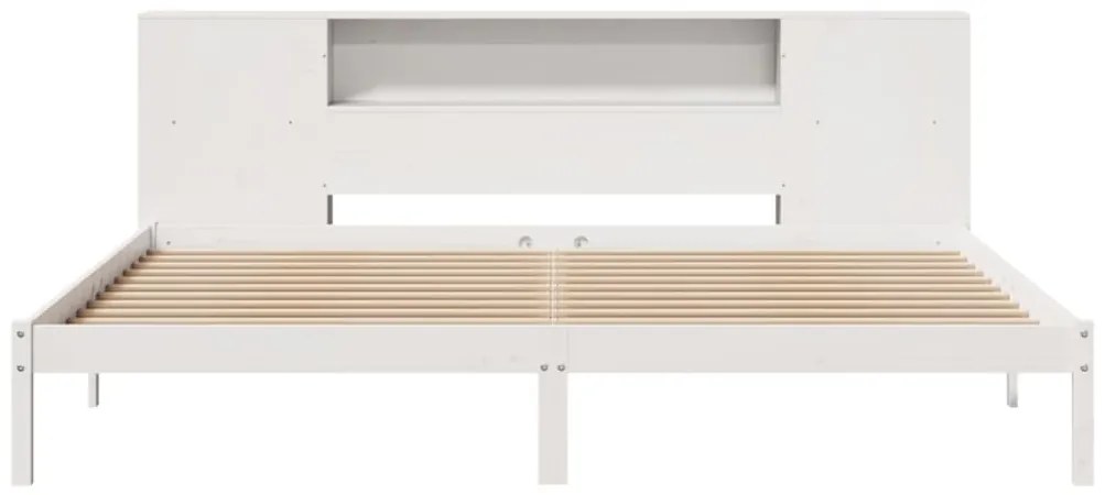 vidaXL Κρεβάτι Βιβλιοθήκη Χωρίς Στρώμα 180x200 εκ Μασίφ Ξύλο Πεύκου