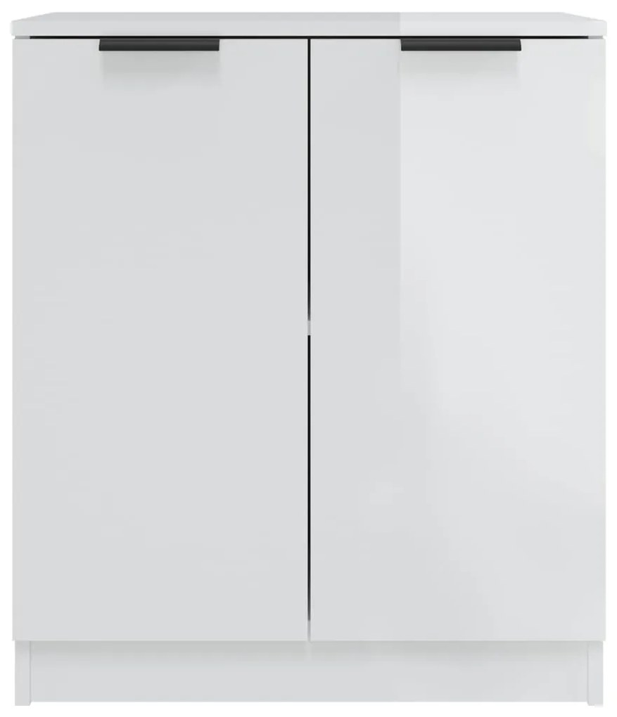 vidaXL Ντουλάπι Γυαλιστερό Λευκό 60 x 30 x70 εκ. Επεξεργασμένο Ξύλο