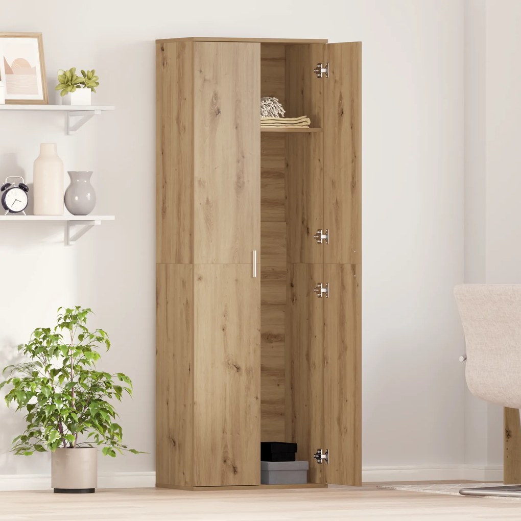 vidaXL Υψηλό Ντουλάπι Καλλιτεχνικής Δρυός 60x35x180 cm Επεξεργασμένο Ξύλο