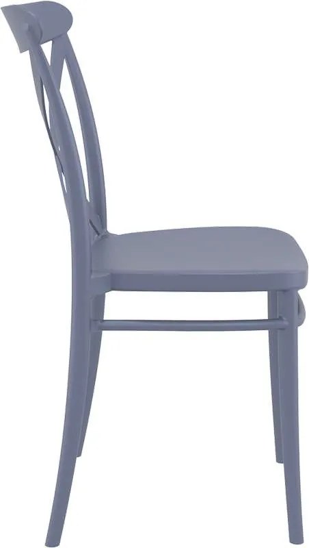 ΚΑΡΕΚΛΑ ΠΟΛ/ΝΙΟΥ ΚΡΟΣ DARK GREY 51Χ51Χ87εκ.