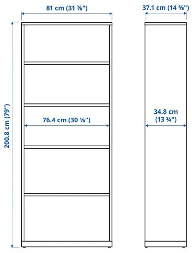 TONSTAD βιβλιοθήκη, 81x37x201 cm 105.284.64