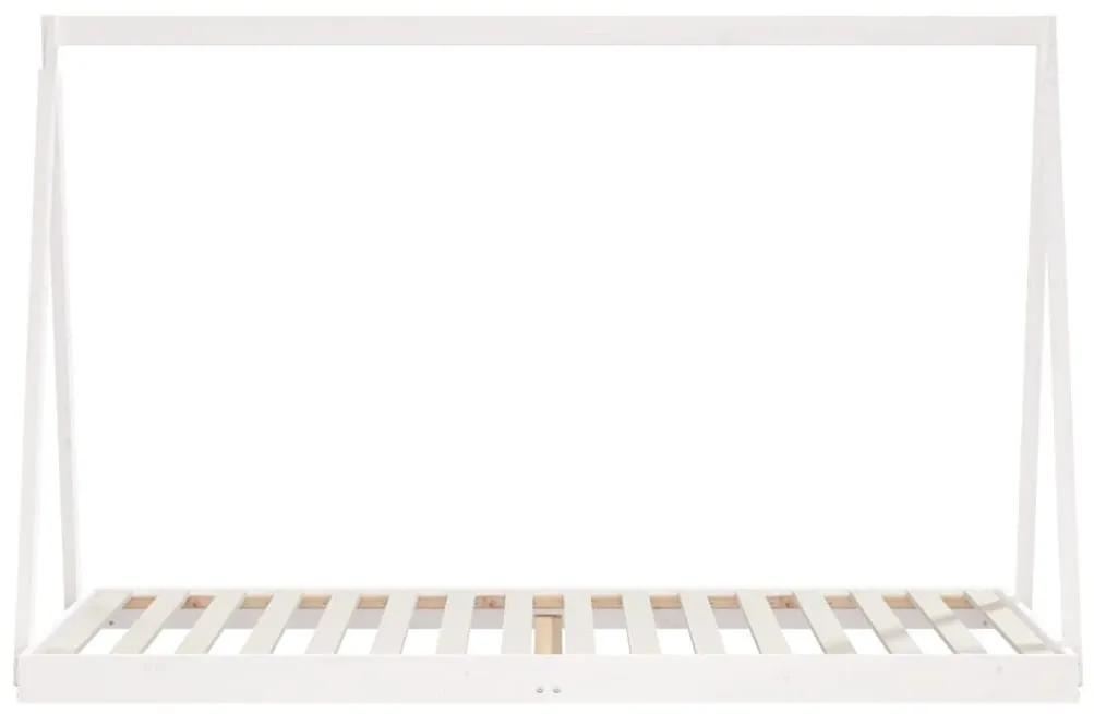 Πλαίσιο Παιδικού Κρεβατιού Λευκό 90 x 200 εκ. Μασίφ Ξύλο Πεύκου - Λευκό