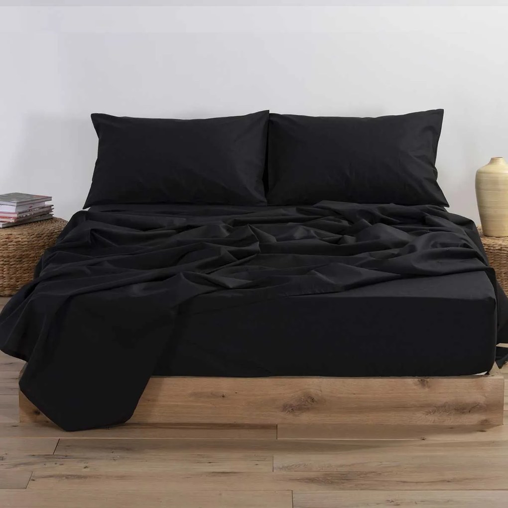 Σεντόνι Μονό Επίπεδο (170x270) Nef-Nef Homeware Basic Μαύρο