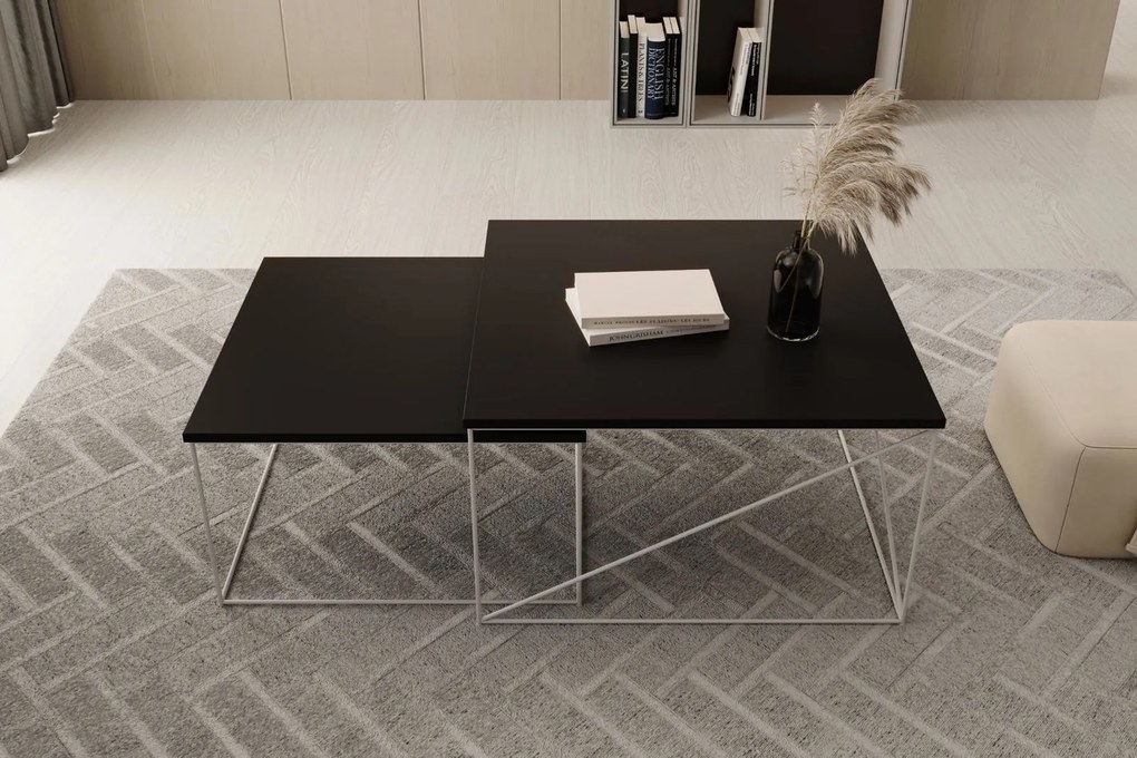 Σετ τραπεζάκια σαλονιού Cilo-Leuko-Mauro