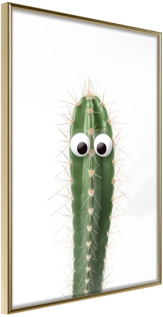 Αφίσα - Funny Cactus I - 20x30 - Χρυσό - Χωρίς πασπαρτού