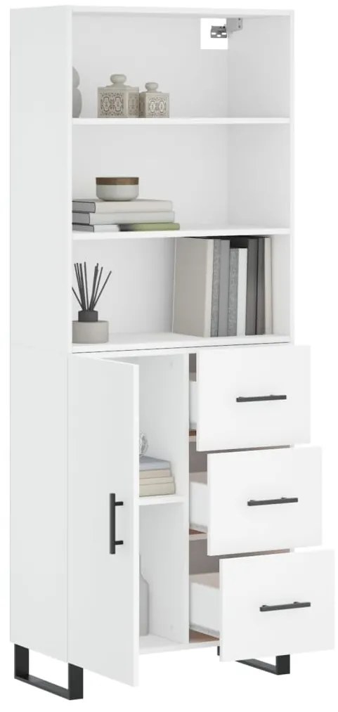 vidaXL Ντουλάπι Λευκό 69,5x34x180 εκ. από Επεξεργασμένο Ξύλο