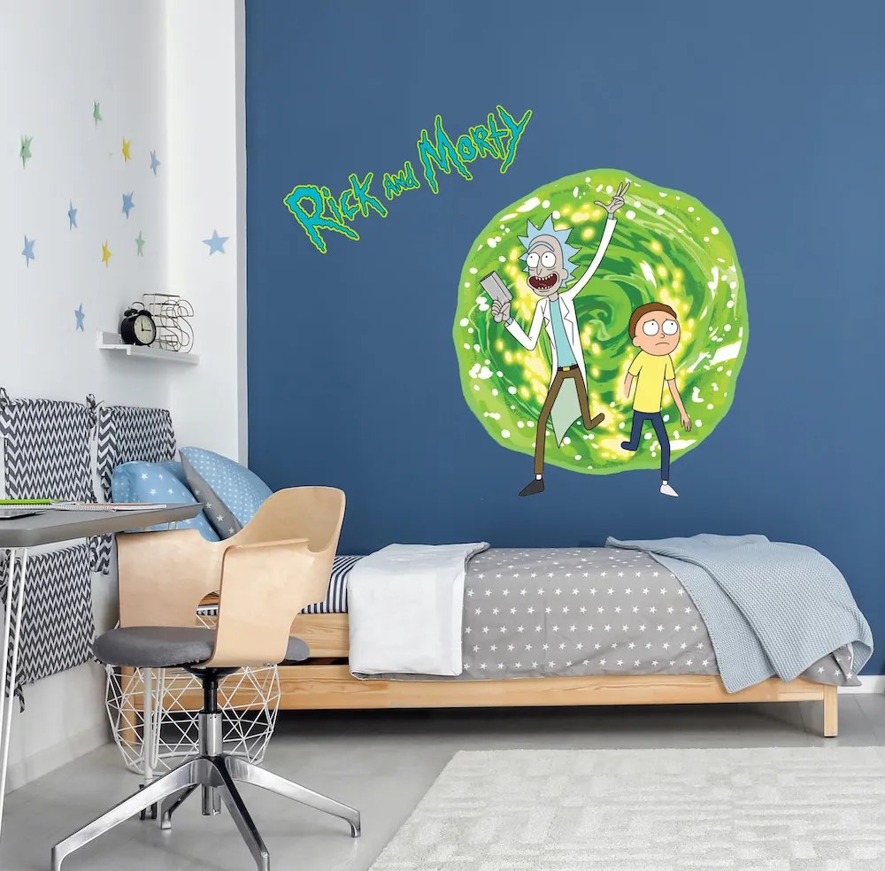 Παδικό Αυτοκόλλητο Τοίχου Rick and Morty stick992 43x65cm