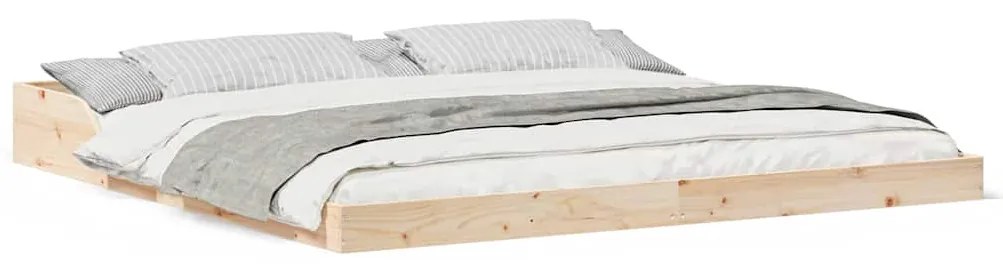 vidaXL Σκελετός Κρεβατιού Καφέ 180 x 210 cm Μασίφ ξύλο πεύκου