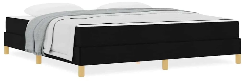 vidaXL Κρεβάτι με ελατήρια με στρώμα Μαύρο 180 x 200 cm ύφασμα