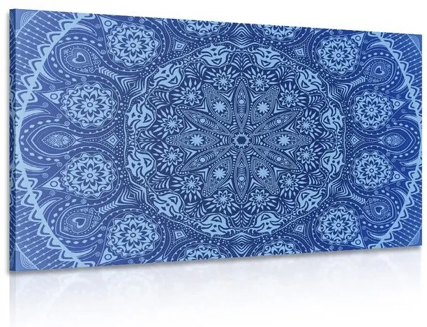 Εικόνα διακοσμητικό Mandala με δαντέλα σε μπλε - 120x80