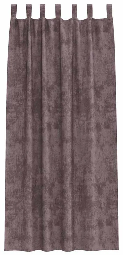 vidaXL Κουρτίνα με κουρτίνες 2 pcs Καφέ 225 x 140 εκ. Βελούδο