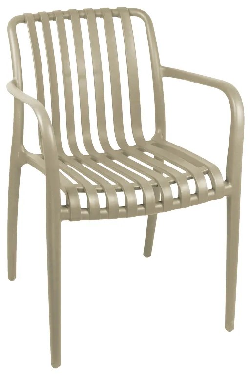 Πολυθρόνα Zoi pakoworld pp σε cappucino απόχρωση 58.5x54x80εκ