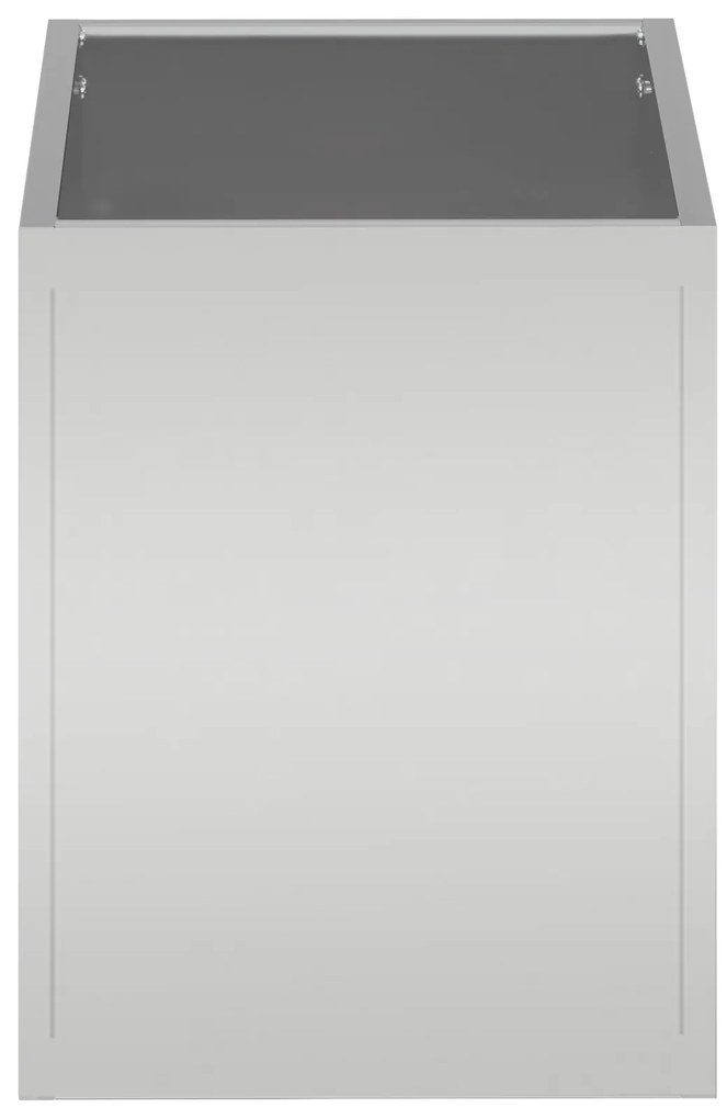 vidaXL Γλάστρα Κήπου Ασημί 50 x 32 x 40 εκ. Γαλβανισμένος χάλυβας