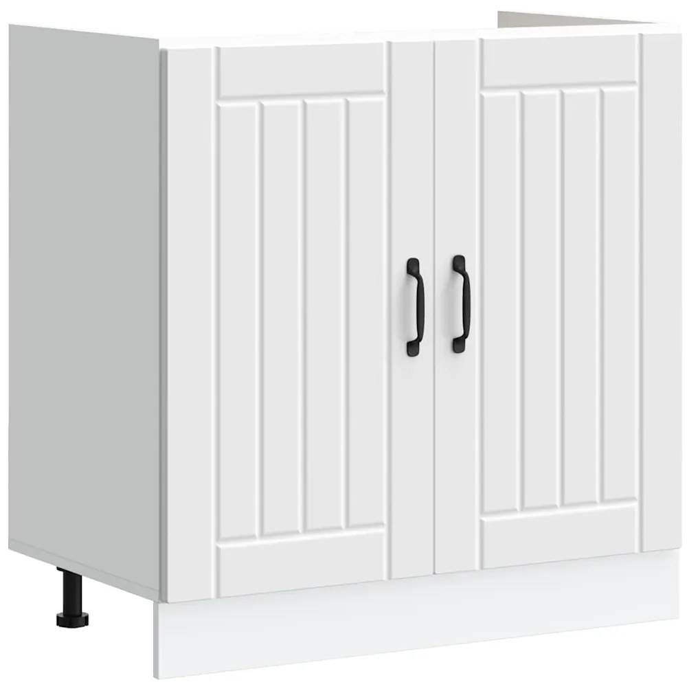 vidaXL Ντουλάπα Κουζίνας με πόρτα Lucca 2 pcs Λευκό 80 x 46 x 81.5 εκ