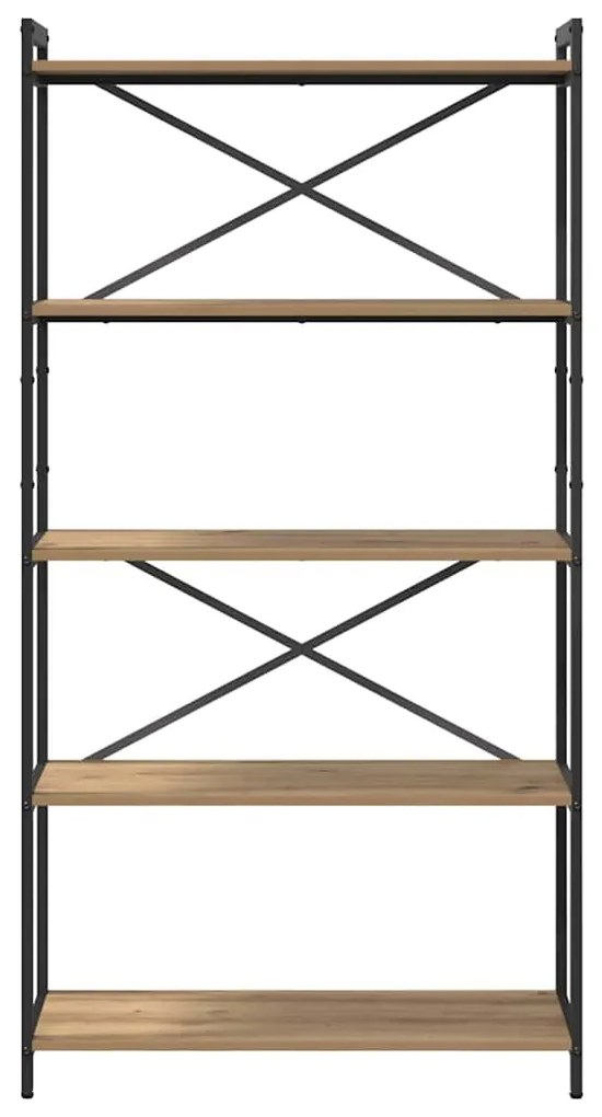 vidaXL Βιβλιοθήκη artisan δρυς 80 x 30 x 153 εκ Επεξεργασμένο ξύλο