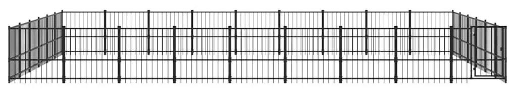 Κλουβί Σκύλου Εξωτερικού Χώρου 50,81 μ² από Ατσάλι - Μαύρο