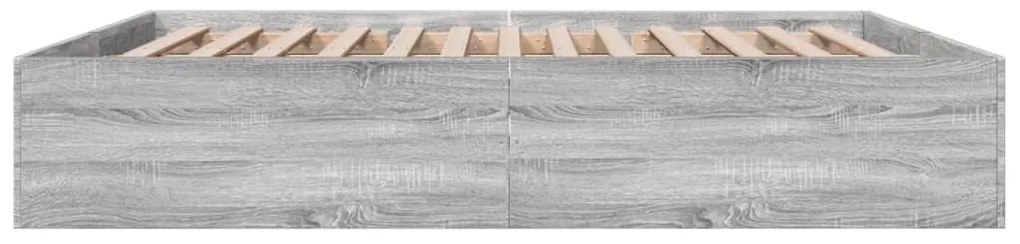 vidaXL Πλαίσιο Κρεβατιού Γκρι Sonoma 200x200 εκ. Επεξεργασμένο Ξύλο