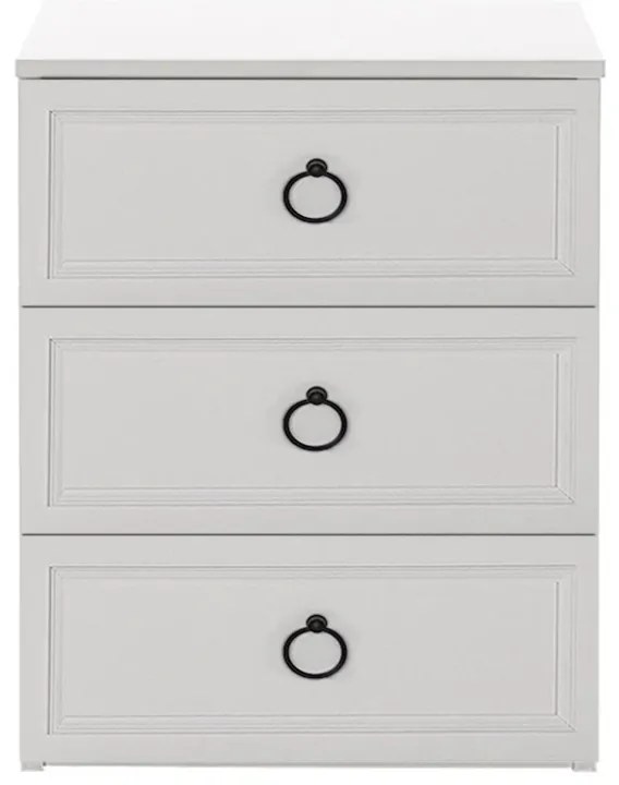 Συρταριέρα Hampton Megapap χρώμα λευκό 72x44x93εκ.