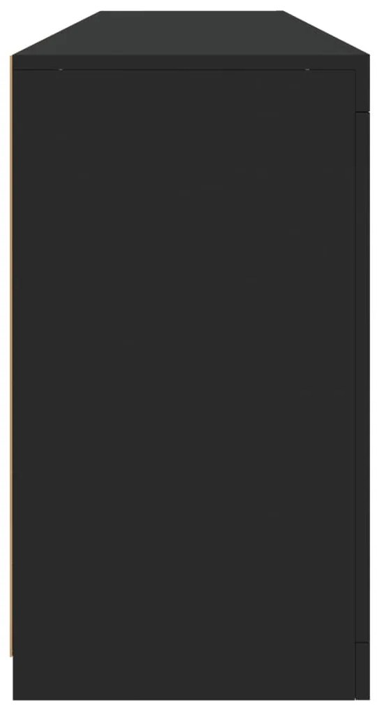 vidaXL Μπουφές με Φώτα LED Μαύρος 162 x 37 x 67 εκ.