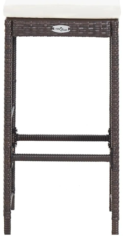 vidaXL Σετ Επίπλων Μπαρ Κήπου 7 τεμ. Καφέ Συνθετικό Ρατάν με Μαξιλάρια