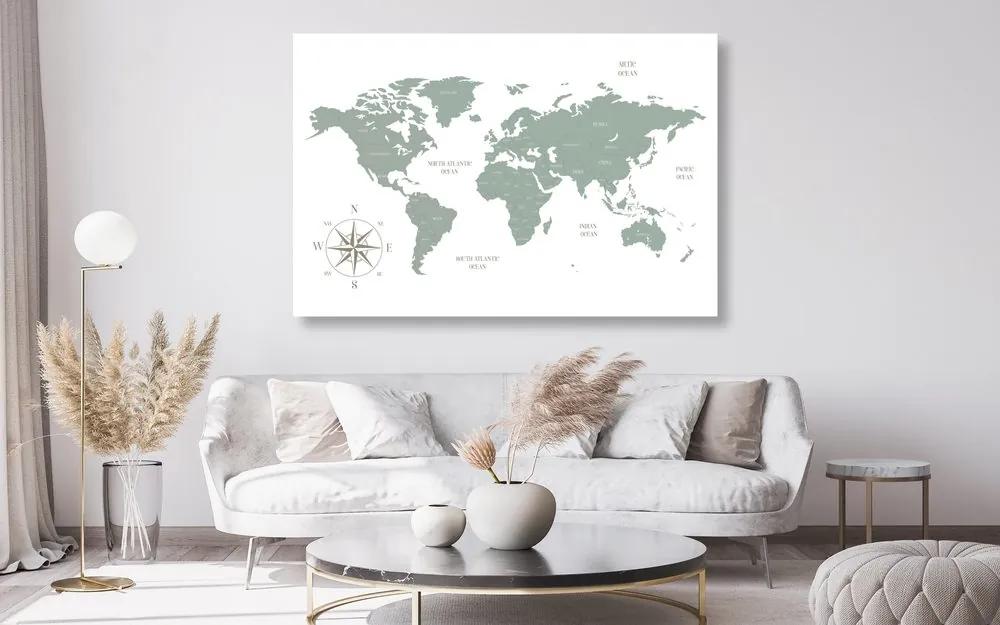 Εικόνα σε έναν αξιοπρεπή χάρτη από φελλό σε πράσινο σχέδιο - 120x80  color mix