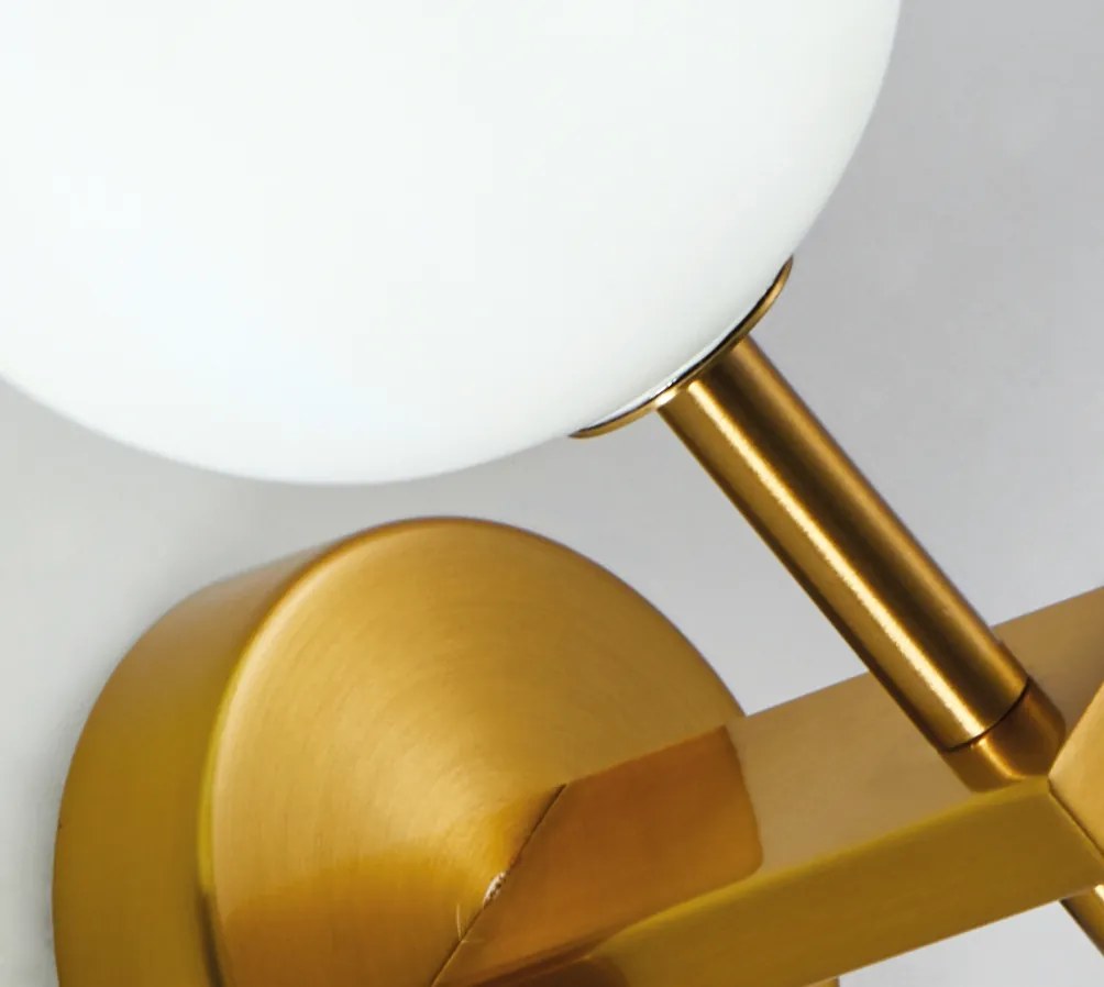 Φωτιστικό Τοίχου - Απλίκα SE21-GM-16 ROYALE GOLD MATT OPAL GLASS WALL LAMP Γ3 - Γυαλί - 77-8285
