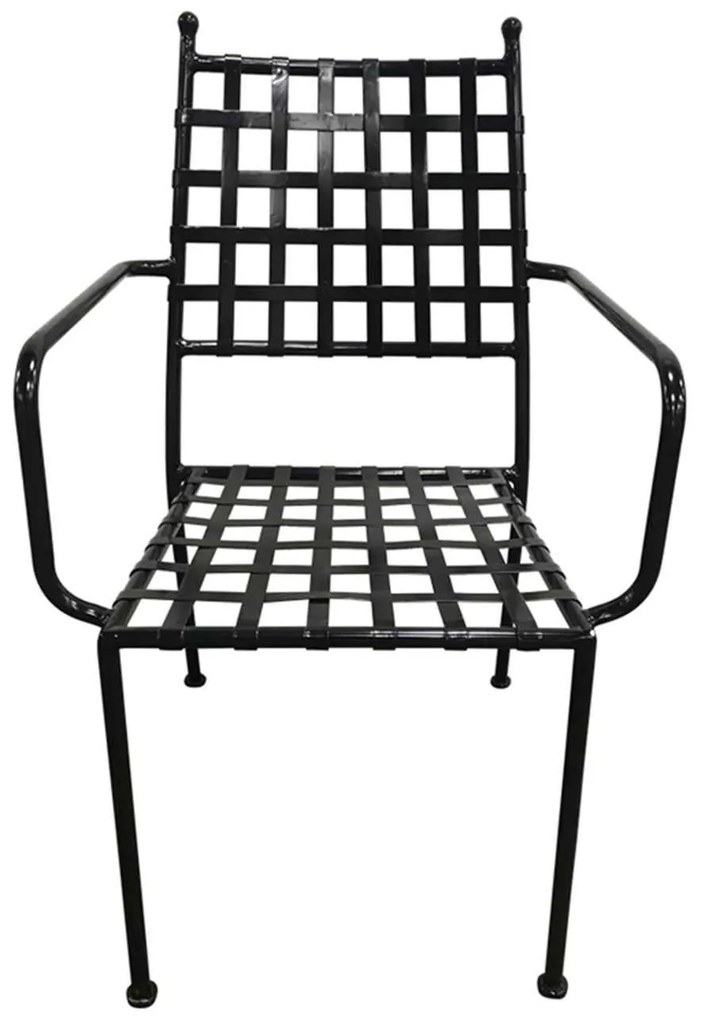 Πολυθρόνα Μεταλική Mesh PATON Μαύρη 54x62x92cm